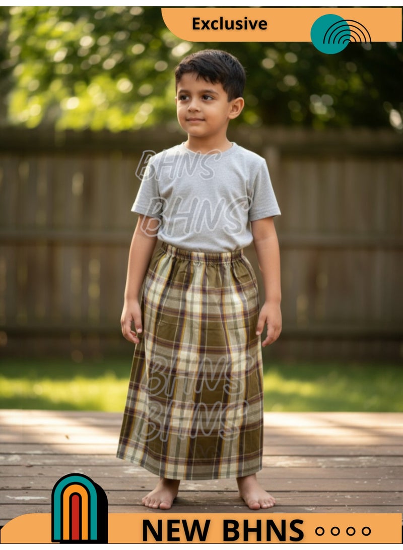 بهنس فوطة ولادي وزرة مطاط  للاولاد وزرة صيفي مريحة جدا وباردة لاطفال وزار ولادي معوز صارون فوطة اولاد صاروم اسباعية ولادية مناسب للمنزل والنوم واوقات الصلاة - Image 2