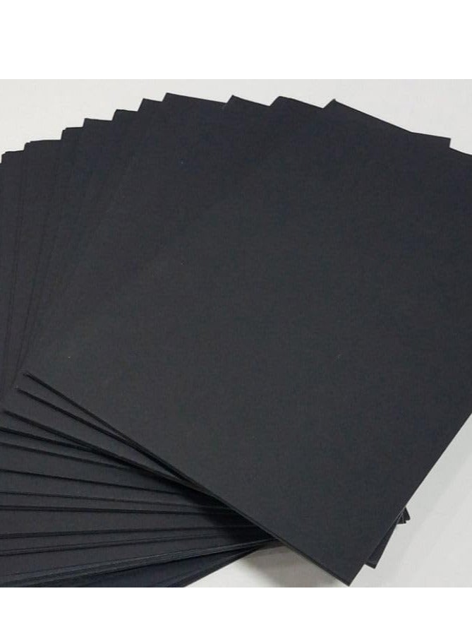 Terabyte A4 Black Paper 350GSM, 10 Sheets Thick Dark Black Paper Card for Chalkboard, Scrapbook, Greetings, Invitations, Postcards, Index Cards, and Notecards. - Image 2