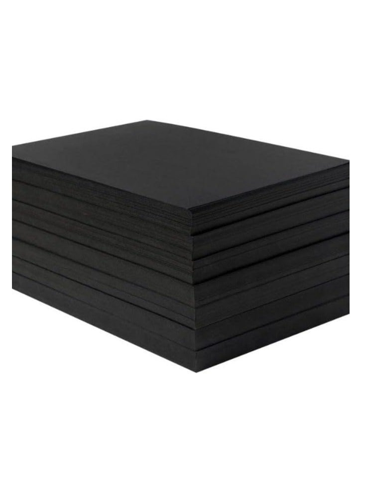 Terabyte A4 Black Paper 350GSM, 10 Sheets Thick Dark Black Paper Card for Chalkboard, Scrapbook, Greetings, Invitations, Postcards, Index Cards, and Notecards. - Image 1