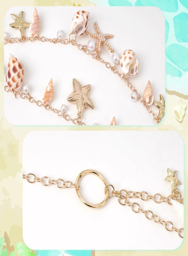 yeabwps Starfish Seashell Waist Chain for Women Bohemian Shell Belt Adjustable Layered Belly Chains Bikini Jewelry Accessories for Beach Summer Vacation - Image 3