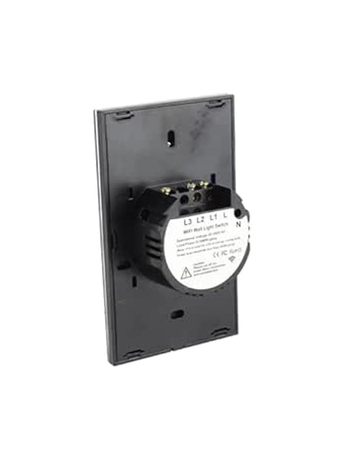 Smart WiFi Light Switch Touch Panel Black Tempered Glass Remote Voice Control Scheduling - Image 1