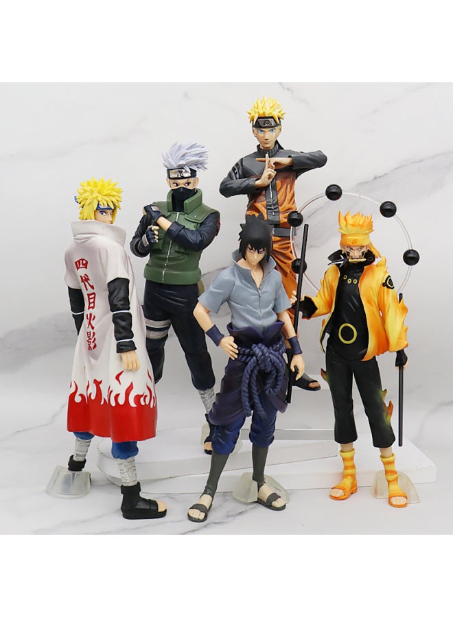 Adult Naruto Naruto Sasuke Kakashi Animation Hand-made Model Ornaments Peripheral Chassis Decoration Doll-Color:Standing Position Storm Water Gate (bag)  - Image 4