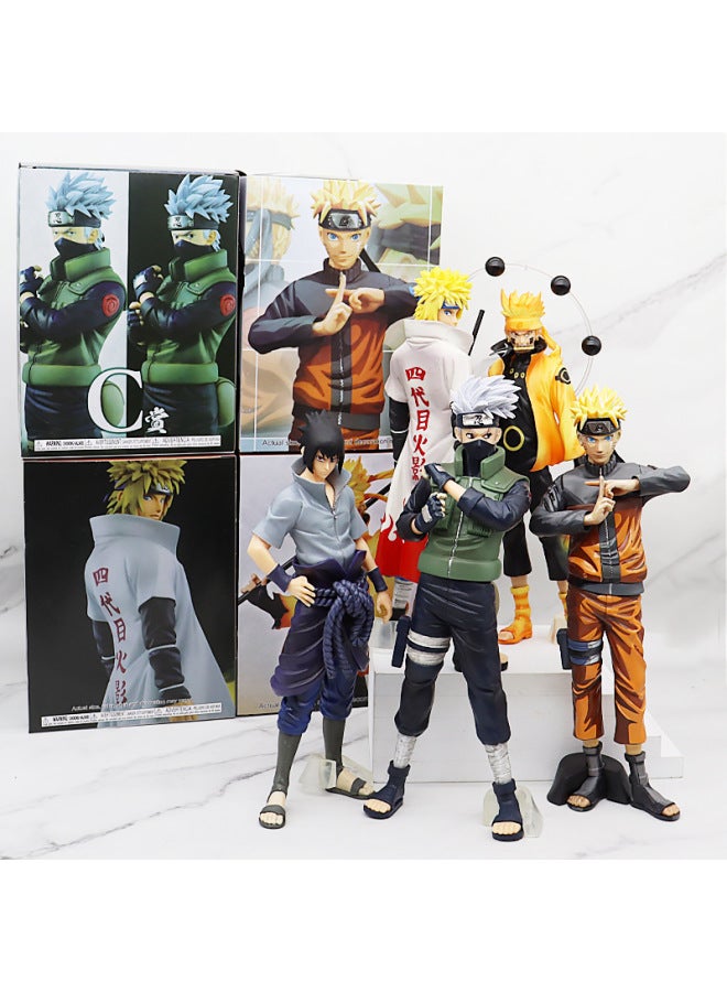 Adult Naruto Naruto Sasuke Kakashi Animation Hand-made Model Ornaments Peripheral Chassis Decoration Doll-Color:Standing Position Storm Water Gate (bag)  - Image 2