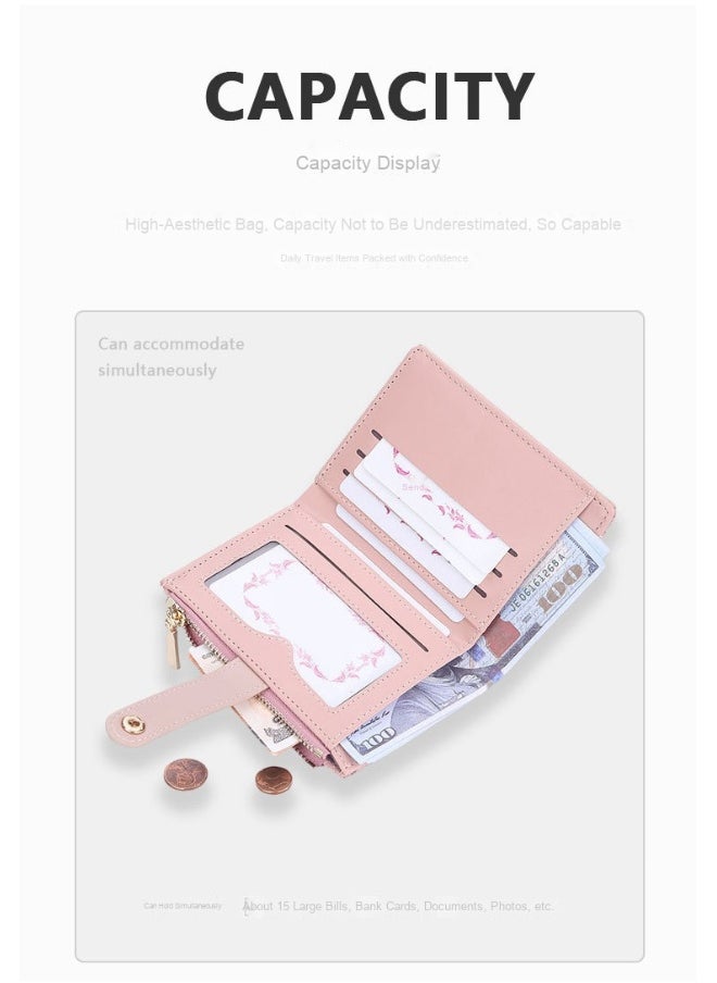 Generic Fashion Women's Korean Purse Retro Crocodile Print Waterproof Wear-resistant Buckle Coin Purse Card Bag  - Image 3