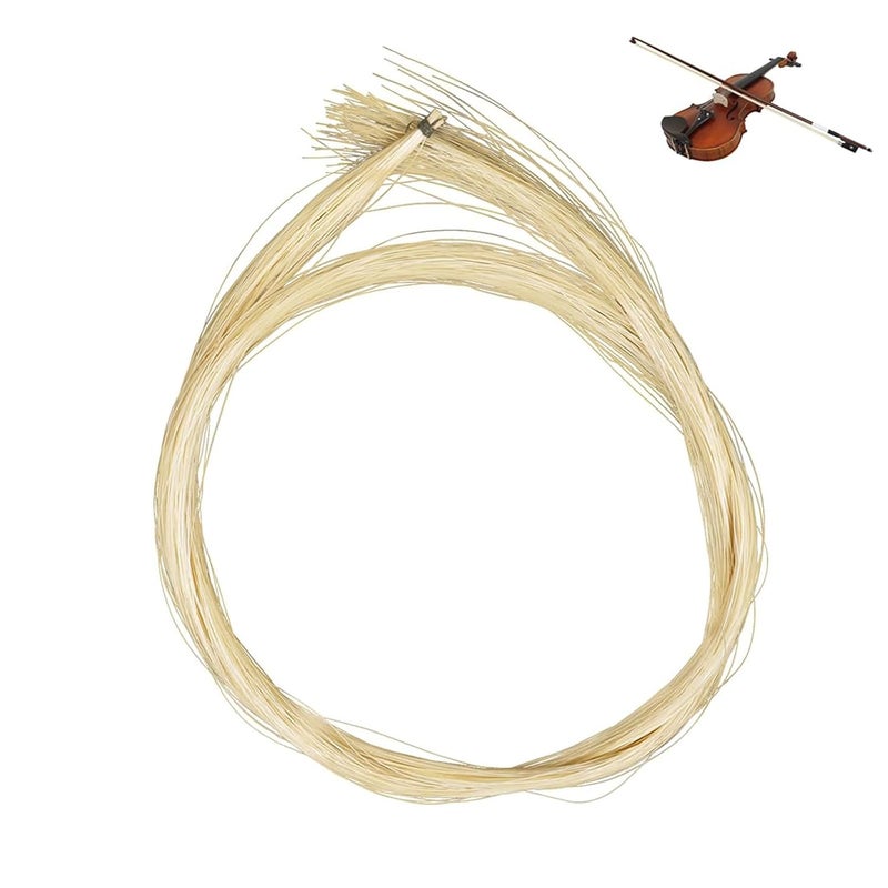 Buildcon شعر قوس الكمان، 75 سم استبدال شعر الحصان لقوس الكمان، ملحقات الكمان لمعظم مستويات اللاعبين، العروض الاحترافية والممارسة - Image 1