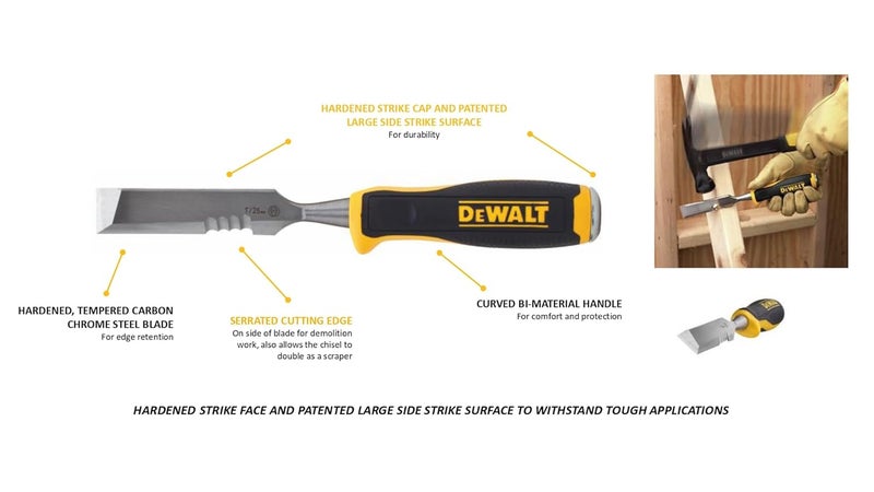 DEWALT DWHT016148 Side Strike Chisel Set 3 Piece - Image 5
