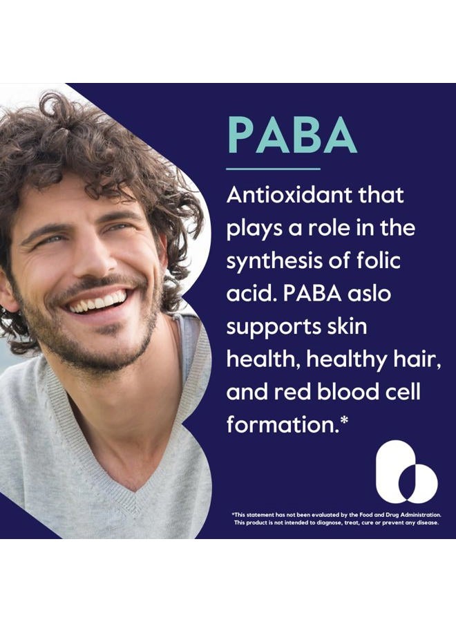 BESTVITE PABA 500mg (240 Vegetarian Capsules) (120 x 2) (para-Aminobenzoic Acid) - No Stearates - Vegan - Non GMO - Gluten Free - Image 4