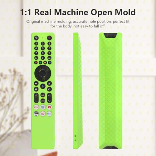 RAYA Silicone Remote Cover Compatible with TCL TV Remote 2025 Model TCL V6C /TCL T6C /TCL P7K /TCL Q6CS /TCL T89C Series QLED TV Remote Case with Lanyard [Remote NOT Included] (Green) - Image 4