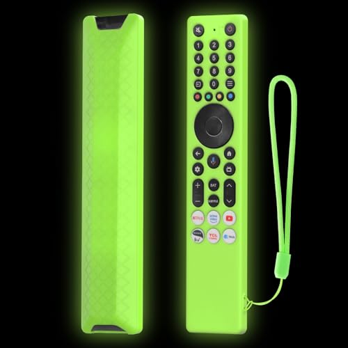 RAYA Silicone Remote Cover Compatible with TCL TV Remote 2025 Model TCL V6C /TCL T6C /TCL P7K /TCL Q6CS /TCL T89C Series QLED TV Remote Case with Lanyard [Remote NOT Included] (Green) - Image 1