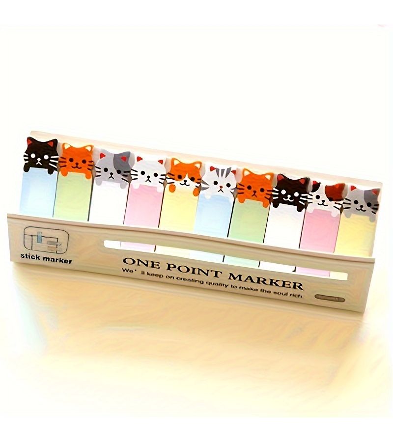Black Cat Notes Sticky Set 150 Sheets Cute Theme Memo Bookmark - Image 5