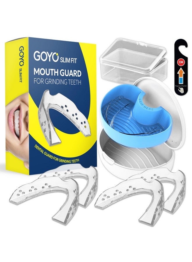 GOYO Slim Fit Pack Of 4 Mouth Guard For Clenching Teeth At Night With Thermo Checker & Dental Case | Night Guards For Teeth Grinding | Custom-Fit & Custom Moldable Bruxism Sleep Night Guard - Image 1