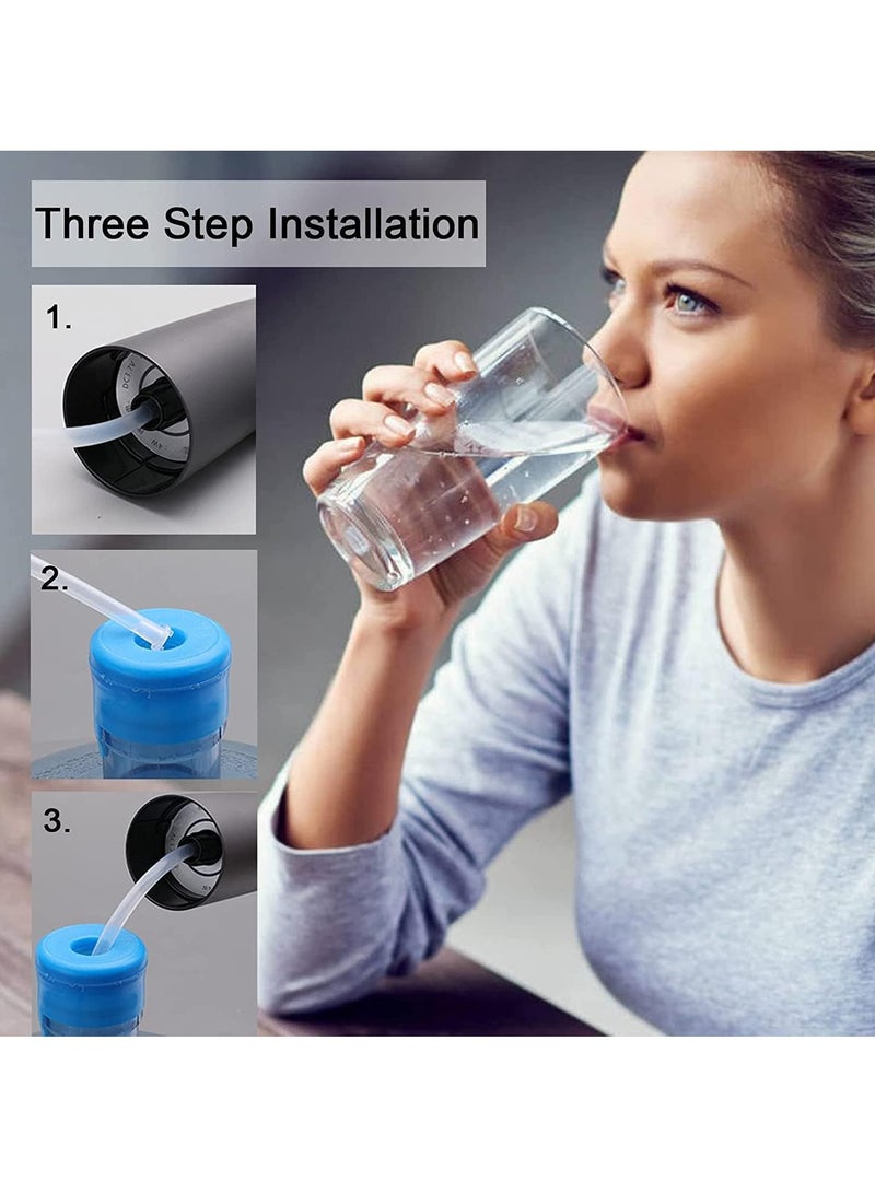 Water Bottle Pump USB Charging Portable Electric Water Pump Double Button Portable Water Dispenser Electric Water Dispenser Pump For Universal 2-5 Gallon Bottle, For Indoor & Outdoor - Image 5