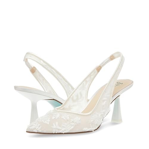 Betsey Johnson Women's Nikki Pump, Ivory, 9 - Image 3