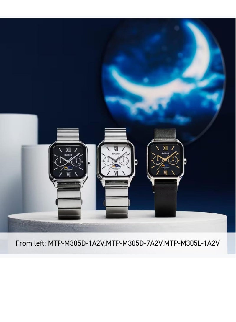 CASIO Unisex Analog Moon Phase Watch - MTP-M305D-1A2VDF - Image 2