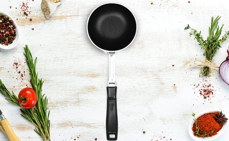 Greenchef Aluminium Non-Stick 10 cm Tadka Pan (Silver) - Image 5