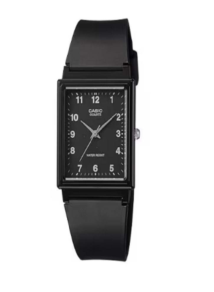ساعة كاسيو MQ-27-1BVDF للرجال بمينا أسود تناظرية - تصميم أنيق وبسيط مع دقة كوارتز وهيكل خفيف الوزن من الراتنج