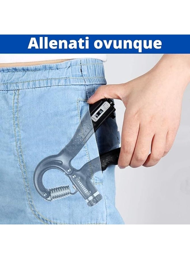 جهاز تقوية قبضة اليد، جهاز تقوية قبضة اليد وتمارين الساعد، مقاومة قابلة للتعديل من 10 إلى 60 كجم، مثالي للموسيقيين والرياضيين وتمارين إعادة تأهيل اليد - Image 4