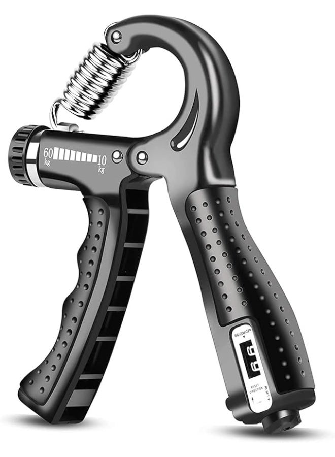 جهاز تقوية قبضة اليد، جهاز تقوية قبضة اليد وتمارين الساعد، مقاومة قابلة للتعديل من 10 إلى 60 كجم، مثالي للموسيقيين والرياضيين وتمارين إعادة تأهيل اليد - Image 1