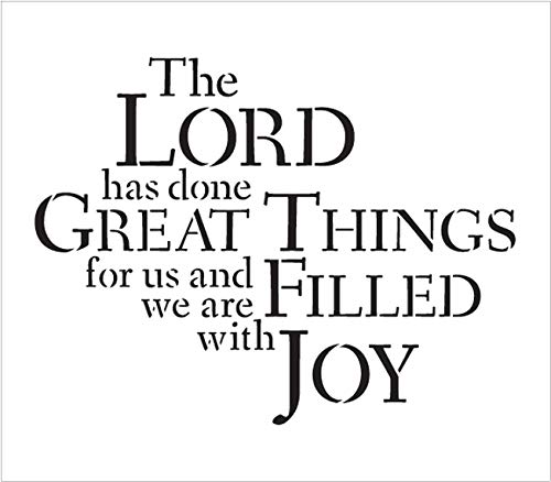 Studio R 12 The Lord Has Done Great Things Stencil by StudioR12 | Reusable Mylar Template | Use to Paint Wood Signs - Pallets - Pillows - DIY Faith Decor - Select Size (8" x 7") - Image 4