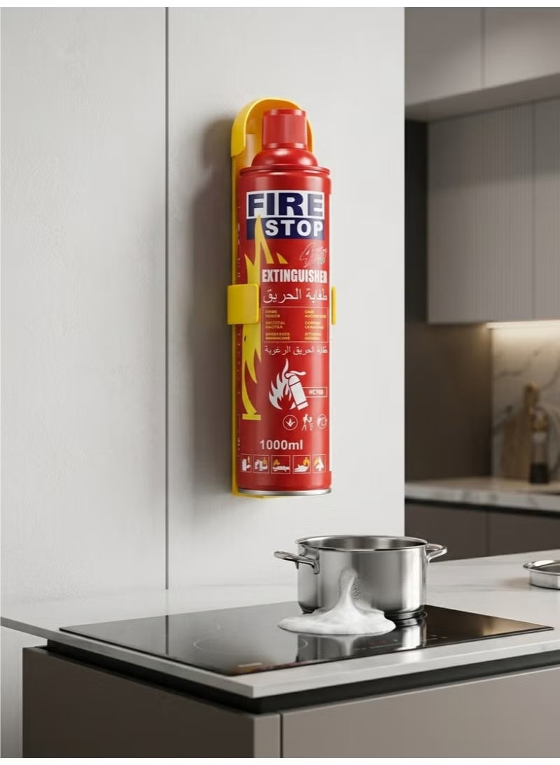 FIRE STOP Fire Extinguisher Foam Spray for Car, Home, Office, 1000 mL with Bracket - Image 2