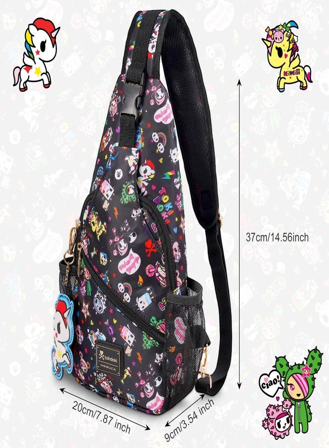 Tokidoki Licensed Large Sling Bag Crossbody Chest Pack for Travel & Daily Use – Adjustable Strap, Breathable & Water‑Resistant Daypack for Women & Men, Cute Unicorno Cartoon Design - Image 5