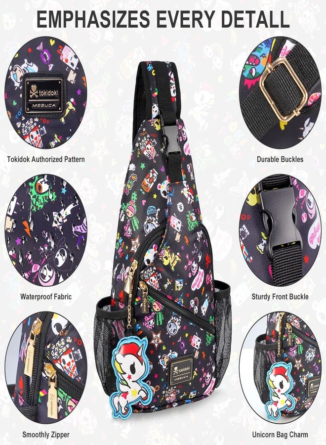 Tokidoki Licensed Large Sling Bag Crossbody Chest Pack for Travel & Daily Use – Adjustable Strap, Breathable & Water‑Resistant Daypack for Women & Men, Cute Unicorno Cartoon Design - Image 4