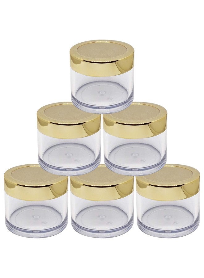 ماركس كلير برطمان شان أكريليك سعة 30 غرام بغطاء ذهبي، متعدد الأغراض للكريمات/مستحضرات العناية بالبشرة المنزلية، والجل، ومرطبات الشفاه (عبوة من 5 قطع) - Image 1