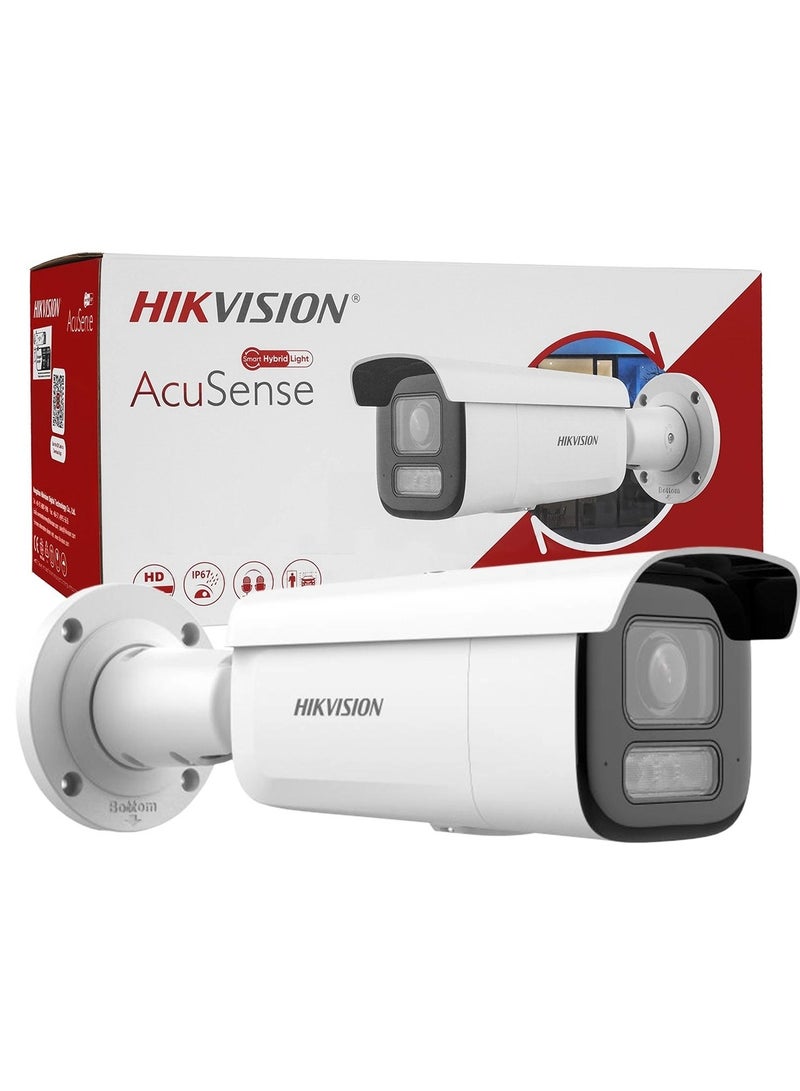HIKVISION DS-2CD2643G2-LIZS2U 4MP AcuSense Smart Hybrid Light Motorized Varifocal Bullet Network Camera, 1/3" CMOS, 2.8-12mm Lens, 120dB WDR, 60m IR/White Light, 850nm IR, Dual-Microphone, H.265+, IP67, IK10, MicroSD Slot (up to 512GB), PoE, Audio, Motion Detection, Perimeter Protection - Image 2
