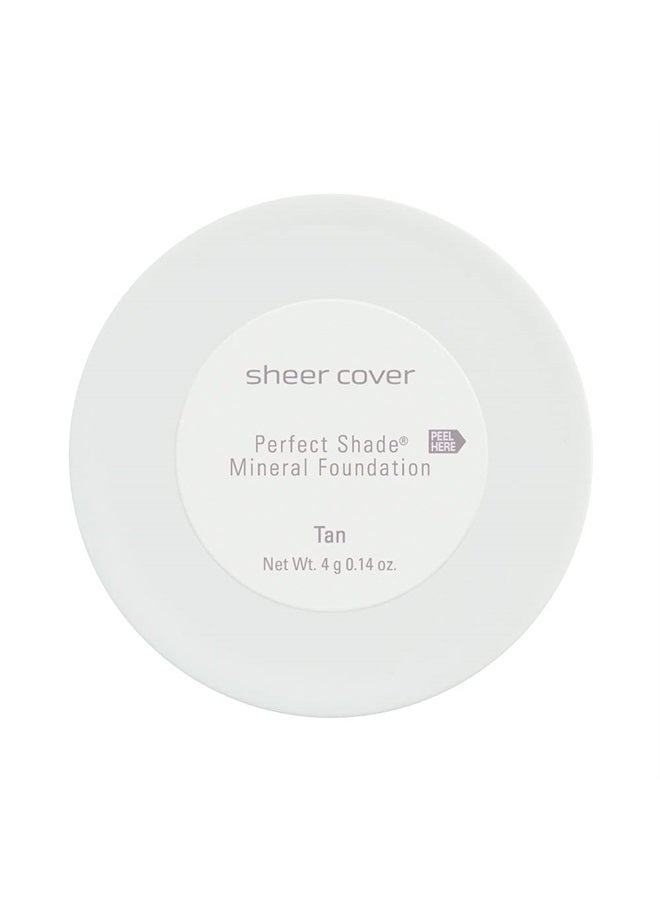 SHEER COVER – Flawless Face Kit – Perfect Shade Mineral Foundation – Conceal & Brighten Highlight Trio – with FREE Foundation Brush and Concealer Brush – Tan Shade – 4 Pieces - Image 3