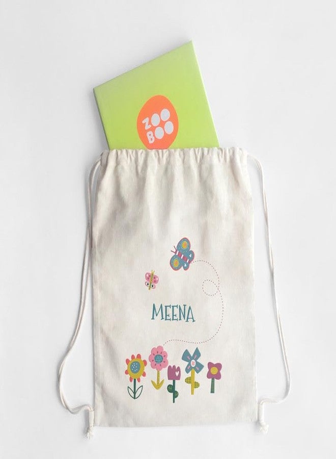 Zooboo Multi-Coloured Drawstring Bag, Flower Power, Unisex, Casual, Multi-Purpose, School, Sport, Travel, Leisure, Soft Shell, Cotton, Waterproof, 1L, 233g, 46x35x25cm, Hand Wash Only - Image 5