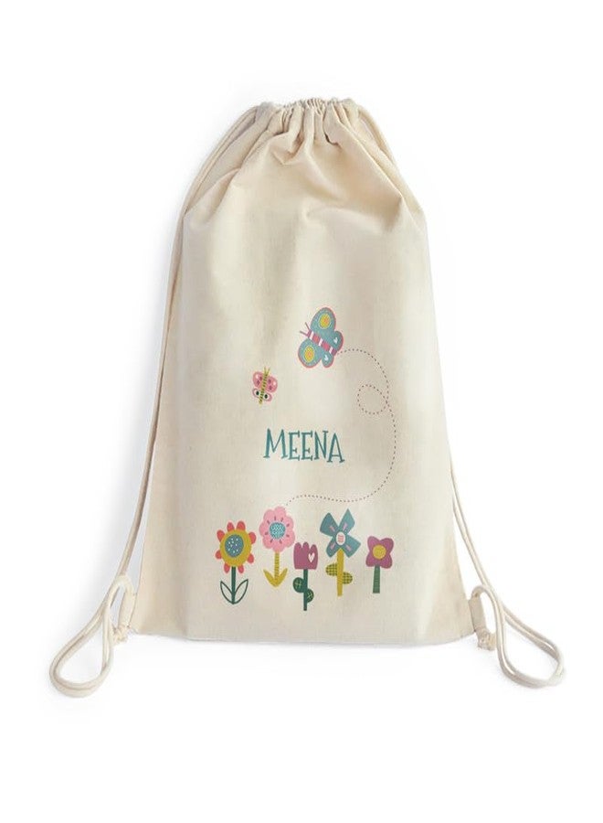 Zooboo Multi-Coloured Drawstring Bag, Flower Power, Unisex, Casual, Multi-Purpose, School, Sport, Travel, Leisure, Soft Shell, Cotton, Waterproof, 1L, 233g, 46x35x25cm, Hand Wash Only - Image 1