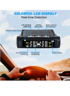 SYOSI SYOSI Tire Pressure Monitoring System TPMS, 4 Sensor TPMS for Truck Rv Trailer Car with 6 Alarm Modes and Solar Power / USB Charge Large Screen, Long Endurance Battery Life  - Image 3