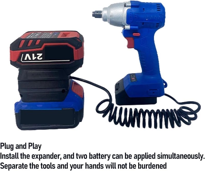 BL1850b Battery Adapter Dual Port Lithium Converter with Elastic Extension Cord for 18V Outdoor Tools - Image 5