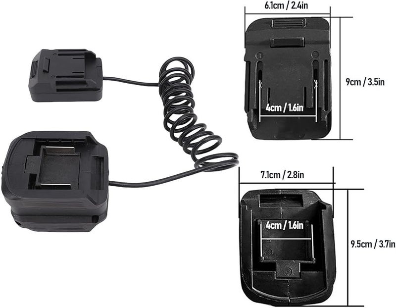 BL1850b Battery Adapter Dual Port Lithium Converter with Elastic Extension Cord for 18V Outdoor Tools - Image 3