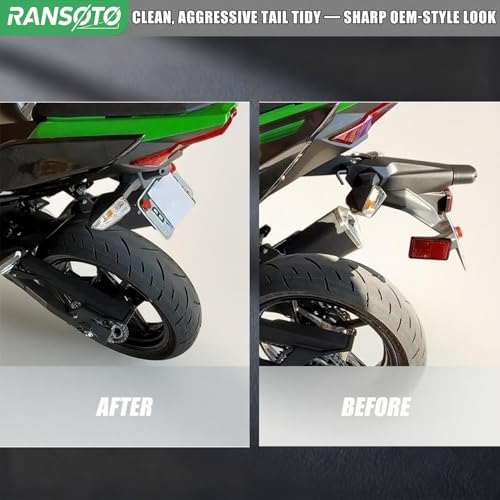 RANSOTO Fender Eliminator Kit for Kawasaki Ninja 400 / Z400 (2018–2024), Ninja 250 (2018–2023) & Select Ninja 500/Z500 Models — Tail Tidy License Plate Bracket — Sleek Rear Fender Delete - Image 5