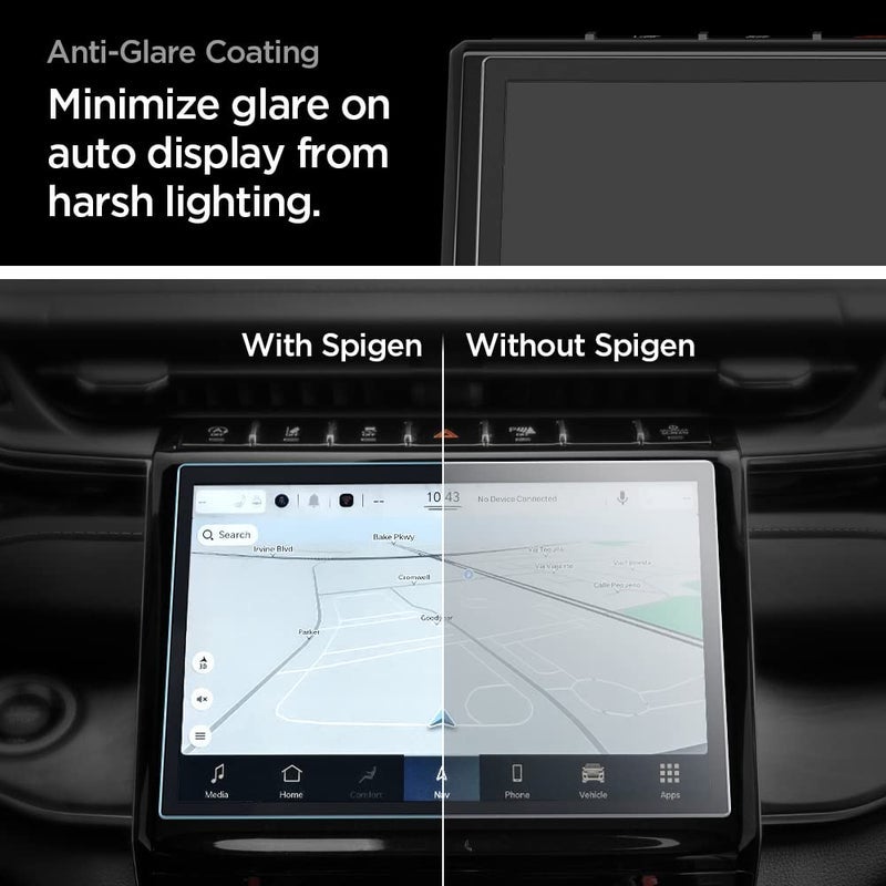 Spigen Tempered Glass Screen Protector [GlasTR Slim] designed for Jeep Grand Cherokee (2021/2022/2023/2024/2025) 10.1 inch Dashboard Touchscreen - Matte/Anti Finger Print - Image 3