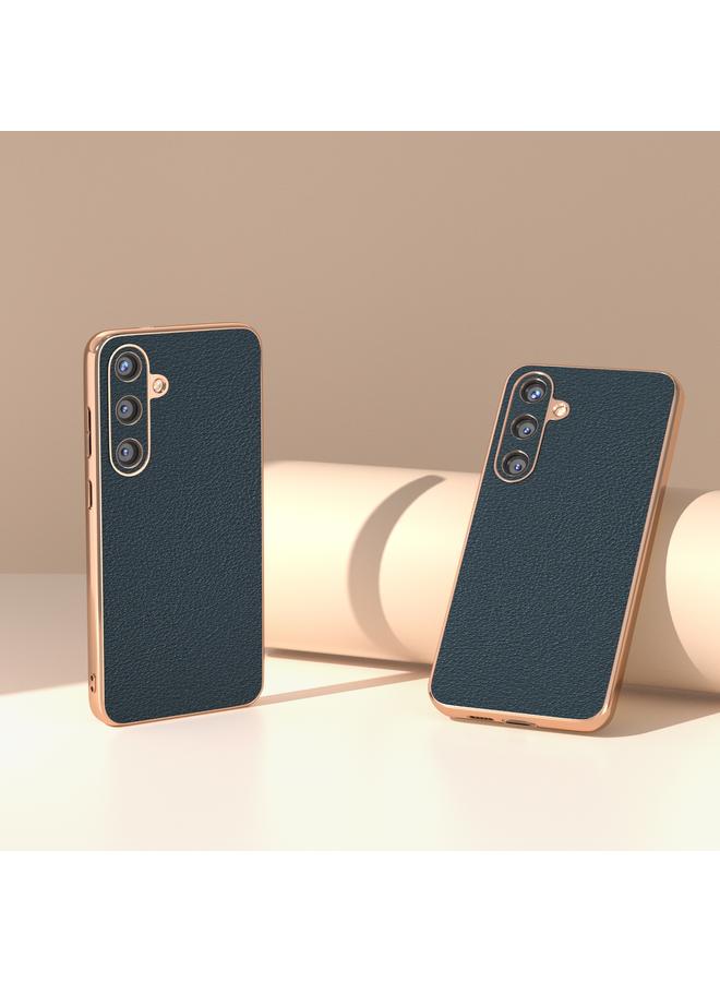 اس-توب جراب لهاتف Samsung Galaxy S24+ 5G، مصنوع من الجلد الطبيعي بطلاء نانوي، سلسلة Wave - Image 3