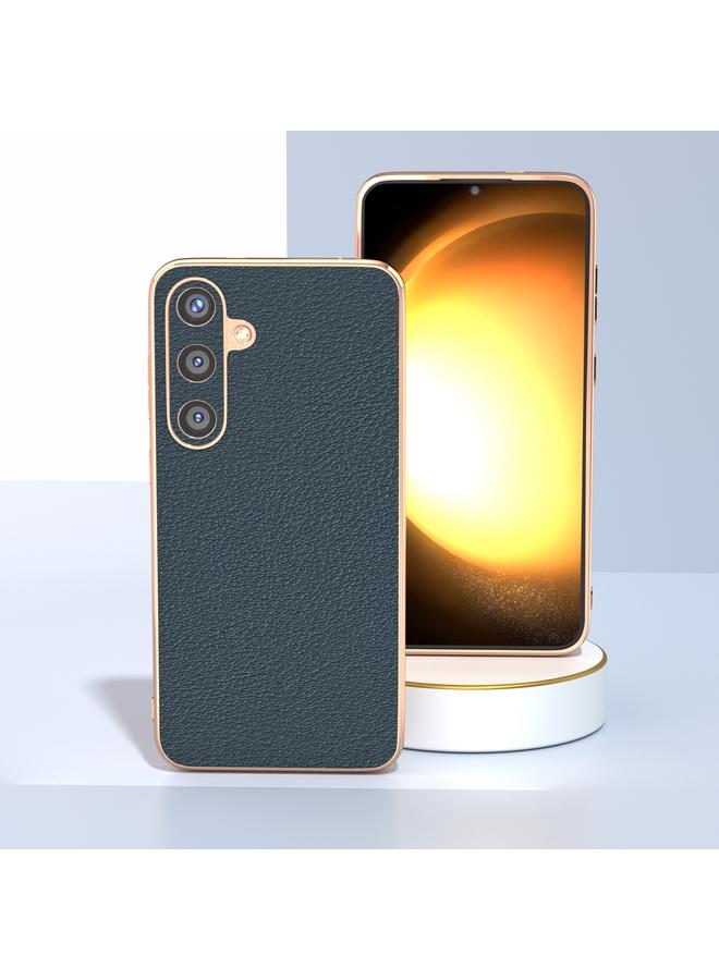 اس-توب جراب لهاتف Samsung Galaxy S24+ 5G، مصنوع من الجلد الطبيعي بطلاء نانوي، سلسلة Wave - Image 2