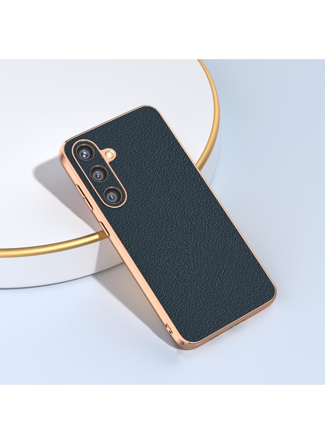 اس-توب جراب لهاتف Samsung Galaxy S24+ 5G، مصنوع من الجلد الطبيعي بطلاء نانوي، سلسلة Wave - Image 4