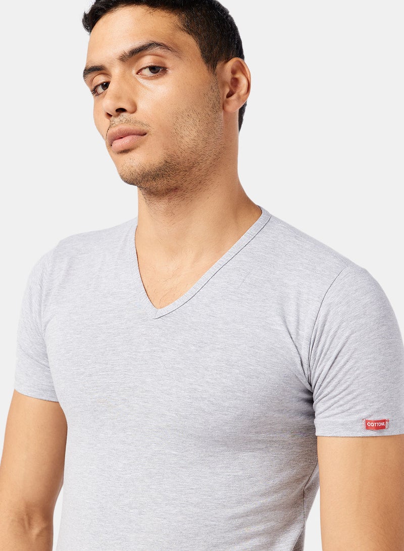 COTTONIL Basic V-Neck Cotton Undershirt - Image 3