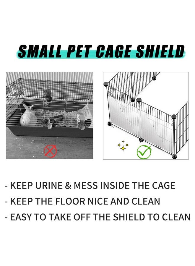 Oncpcare 12 Pack Pet Plastic Cage Liner Protection 10'' x 8.2'' Rabbit Cage Urine Guard Clear Cage Edge Liner Guinea Pig Side Lining Small Animal Cage Accessories - Keep Litter in The Cage - Image 3