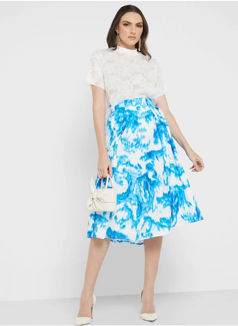 ELLA Printed A Line Skirt