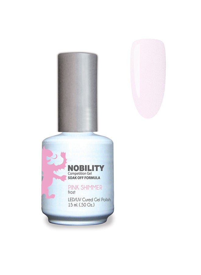 Lechat Gel Nail Polish 15 ml, Long Lasting, Chip Resistant, Requires Drying Under UV Led Lamp Pink Shimmer Nbgp25