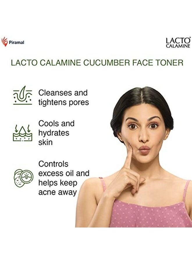 Lacto Calamine Cucumber Face Toner With Green Tea & Niacinamide For Cool And Hydrated Skin. Tightens Pores & Evens Skin Tone. Suitable For Oily And Acne Prone Skin  - Image 4