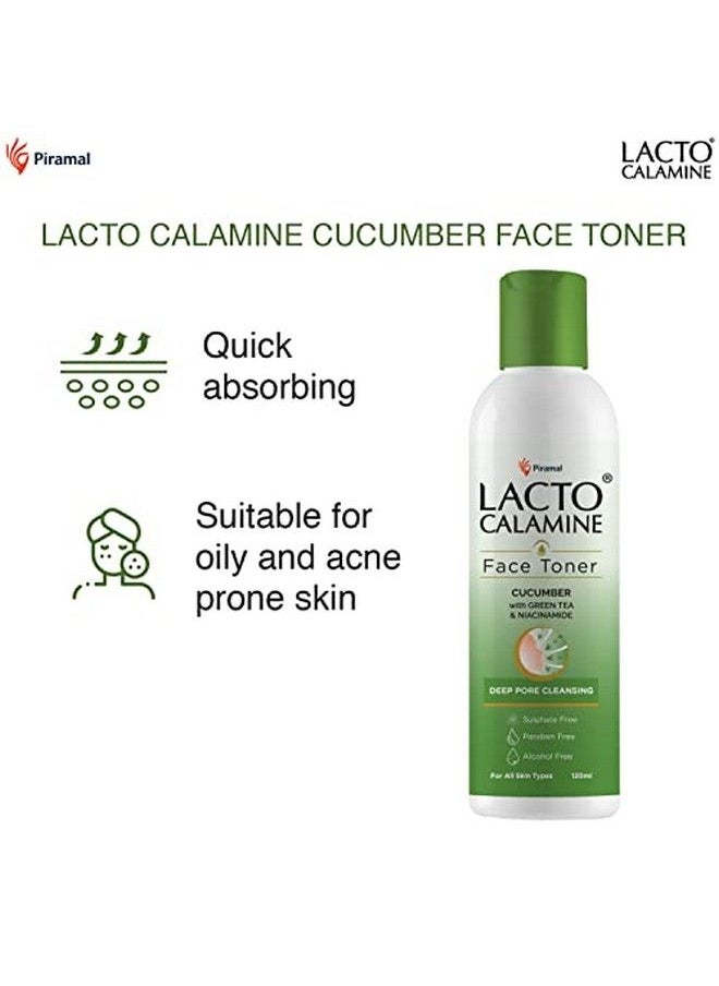 Lacto Calamine Cucumber Face Toner With Green Tea & Niacinamide For Cool And Hydrated Skin. Tightens Pores & Evens Skin Tone. Suitable For Oily And Acne Prone Skin  - Image 5