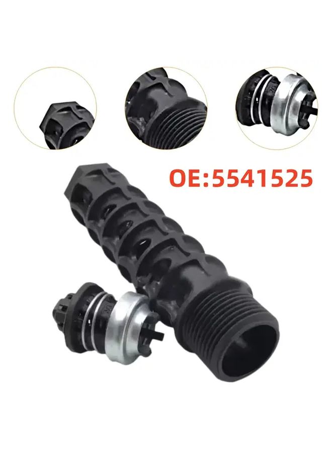 Black Engine Oil Cooler Filter Single Way Valve 5541525 for Vehicle Maintenance - Image 1