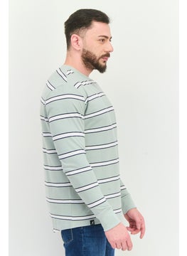 KANGOL Men Crew Neck Long Sleeves Stripe T-Shirt, Multicolor  - Image 2