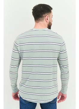 KANGOL Men Crew Neck Long Sleeves Stripe T-Shirt, Multicolor  - Image 3