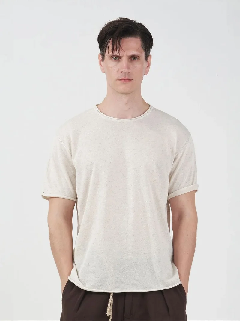 Giesto GIESTO Men's Cotton Linen T-Shirt