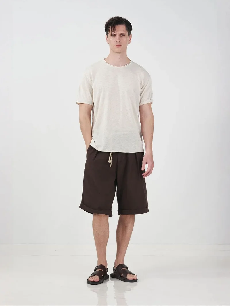 Giesto GIESTO Men's Cotton Linen T-Shirt